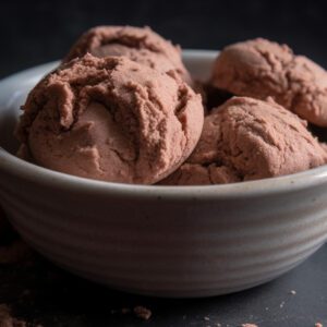 Indulgent Homemade Chocolate Ice Cream Sundae With Almond Fudge Topping